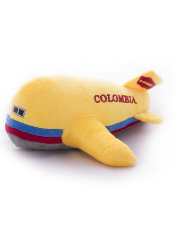 AVION DE PELUCHE COLOMBIA 23 CM