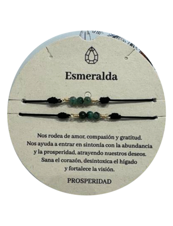PULSERA DE ESMERALDA DUO